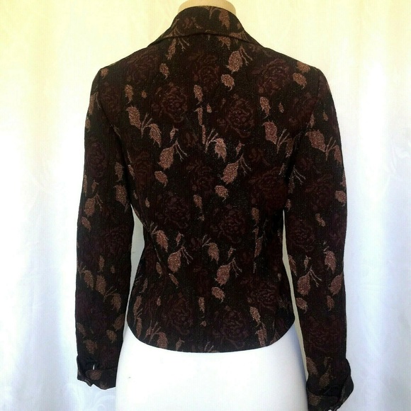 Karen Millen Blazer Jacket Textured Floral Rose 12 - Picture 2 of 8